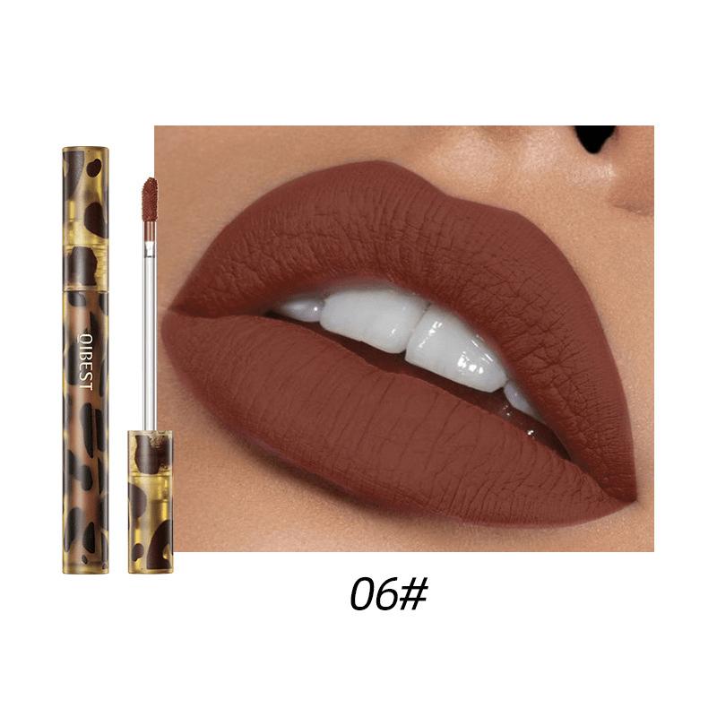Matte Velvet Misted Leopard Lip Glaze Is Easy To Apply Color, Does Not Stain The Cup, Does Not Fade