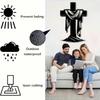 Black Iron Wall Cross Decor Minimalist Christian Home Office Gift Rustproof Metal Art for Wedding Funeral Christmas Easter