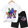 Girls Boys Summer Short Sleeve Tshirt Set Cartoon Tee Tops Game Anime Shirts Kids Rainbow T-shirt