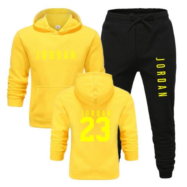 Nuovo marchio Tuta sportiva da uomo Sportswear Moda uomo Sportswear Casual  con cappuccio Tuta da uomo con cappuccio Felpa con cappuccio JORDAN 23  Giacca + Pantaloni Tuta da uomo acquista in modo