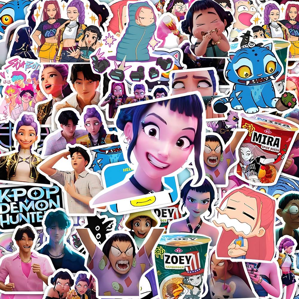 Kawaii Anime Kpop Demon Hunter Stickers Cartoon Sealing Decals Waterproof DIY Scrapbooking Stationery Cute Sticker Gifts