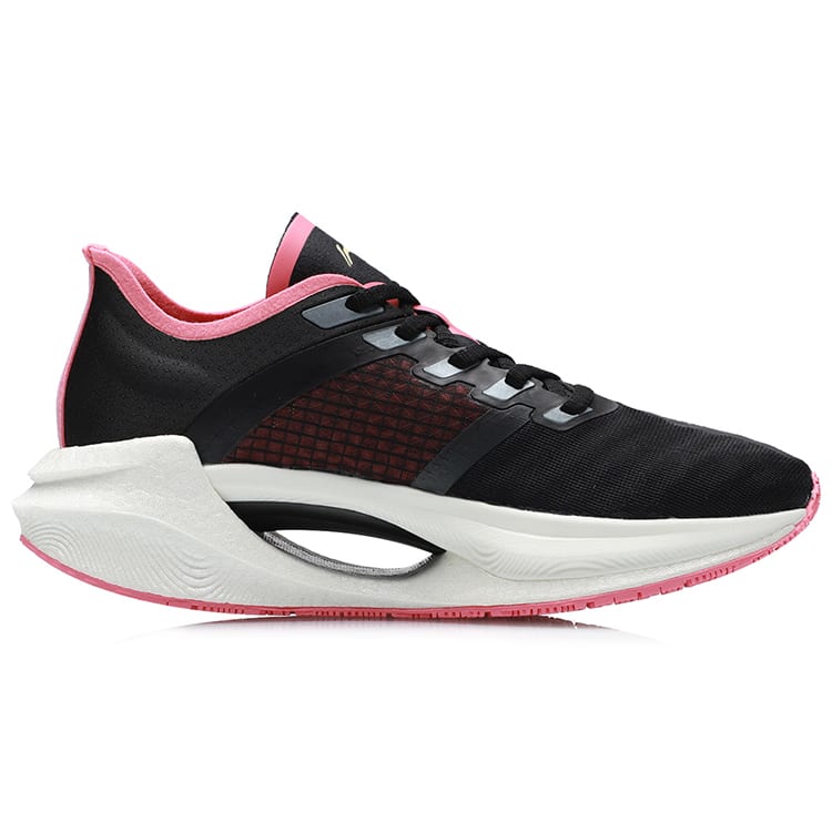 Li Ning Shadow Essential Running Shoes Women's Low Top Black/Pink ARHR122-2