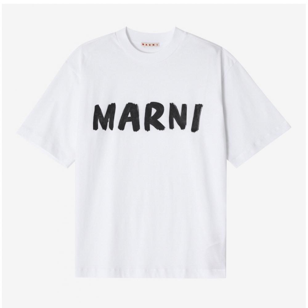 Marni Thjet49eph UScS11 Low01 Logo Women S Short Sleeve Tee