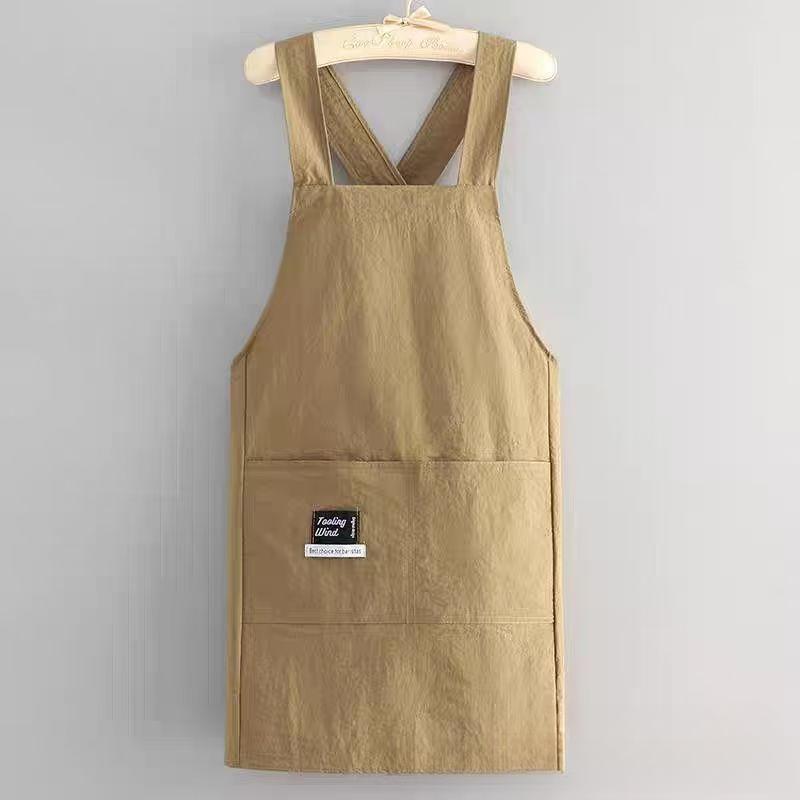 

Прочные стильные фартуки с перекрестными лямками, регулируемые кухонные фартуки для готовки, выпечки и обеда 1PC чёрный