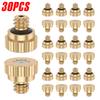 30 sztuk Mosiężne Dysze Rozpylające Gwintowane Dysze Atomizujące z Uszczelkami O-ringami Akcesoria Ogrodnicze do Systemu Chłodzenia Zewnętrznego