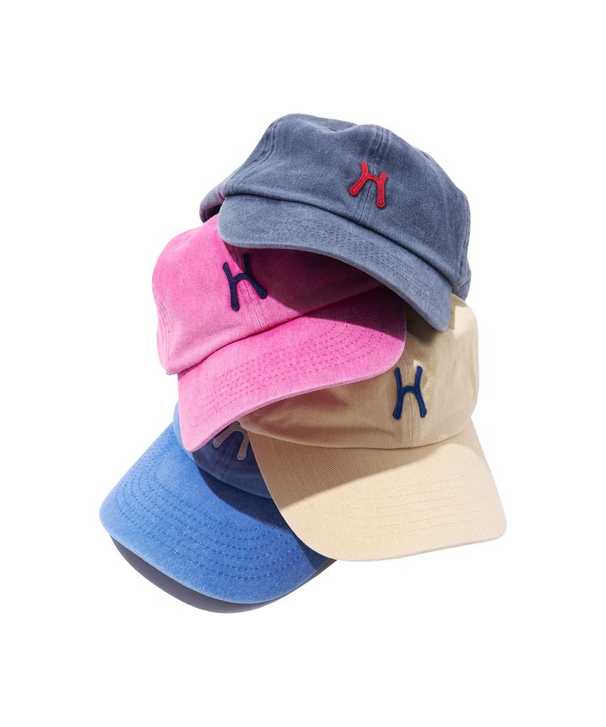 HELLO SUNRISE H Logo Cotton Ball Cap_Pink