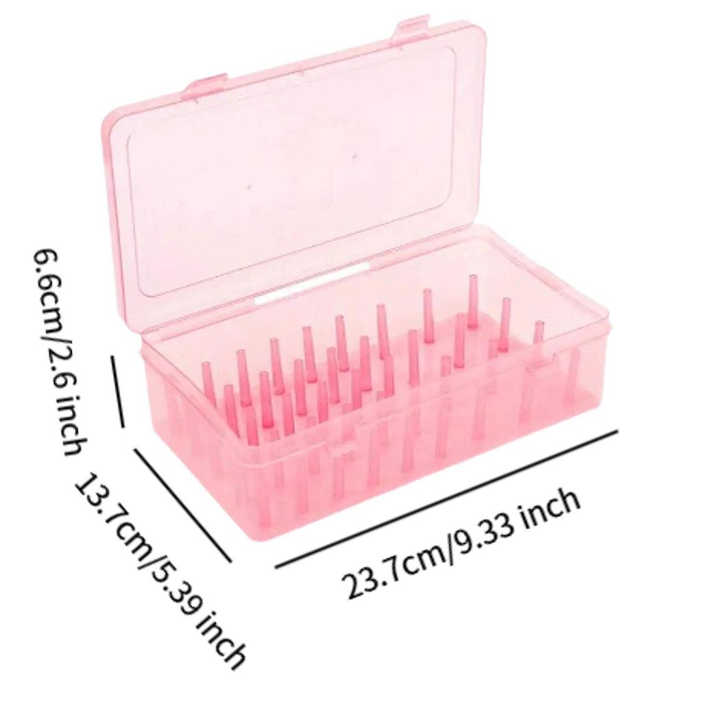 Embroidery Thread Storage Box DIY 42 Spools Clear Tray Sewing Thread Holder Spools Organizer Case for Desktop Home Embroidery