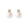 Classic natural freshwater pearl earrings, elegant diamond-studded earrings, classic and luxurious court-style earrings, simple and vintage