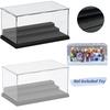Multicolor Base With Transparent Panel Diy Building Block Display And Storage Box