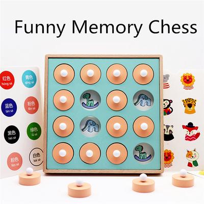3D Wooden Memory Match Chess Game Children Early Educational Puzzles Party Game