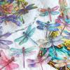30pcs Vibrant Dragonfly Graffiti Stickers Self-Adhesive with Sparkling Laser Effect Iridescent Vinyl Decals for Scrapbooking, Journaling & DIY Crafts