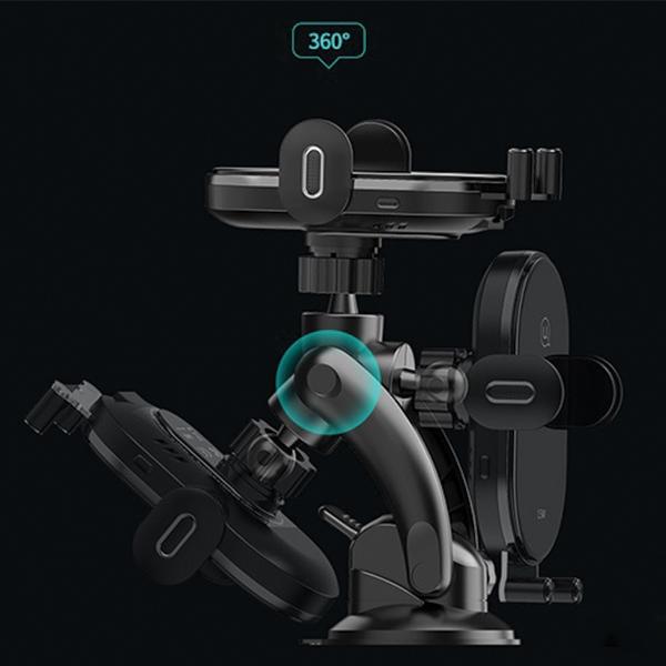 Usams Uchwyt Indukcyjny Us-Cd131 15Wautomatic Do Szyby/Na Deskę Rozdz. Czarny/Black Cd131Zj01