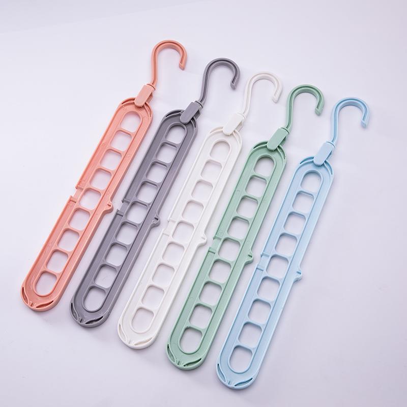 Multi Slot Space Saving Closet Organizer Hanger with Rotatable Hook for Efficient Storage and Easy Access to Clothes and Accessories