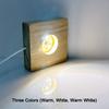 Xiaomi 1PCS 6/8/10CM Square LED Luminous Solid Wood Base DIY Crystal Ball Night Lamp Base Rubber Wood USB  Plug-In With Switch Ornament