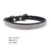 Dog Collar Glitter Rhinestone Decoration Adjustable Faux Leather Puppy Collar Pet Traction