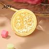 Decorative Stamp Replacement 10 Pcs Wax Seal Head Replacements, Vintage Flower Pattern Sealing Retro Handbook Embellishment Brass Heads for Envelope,
