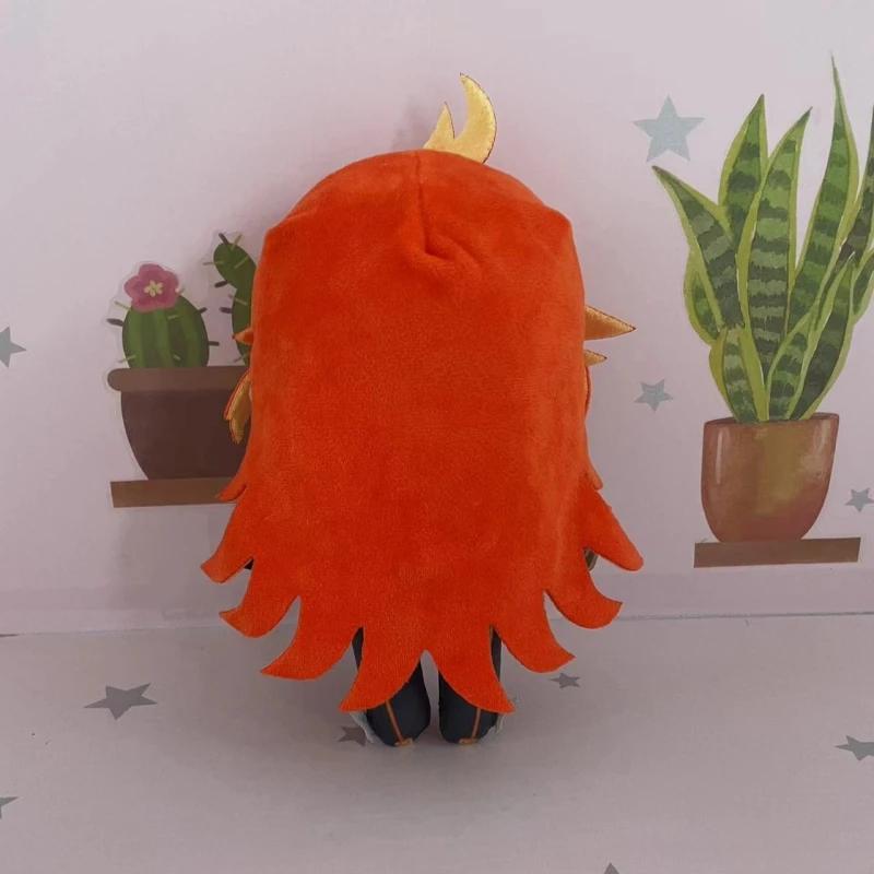 Anime Mavuika Cosplay Plush Doll 20cm Genshin Impact Pyro Archon Character Cute Soft Stuffed For Game Fans