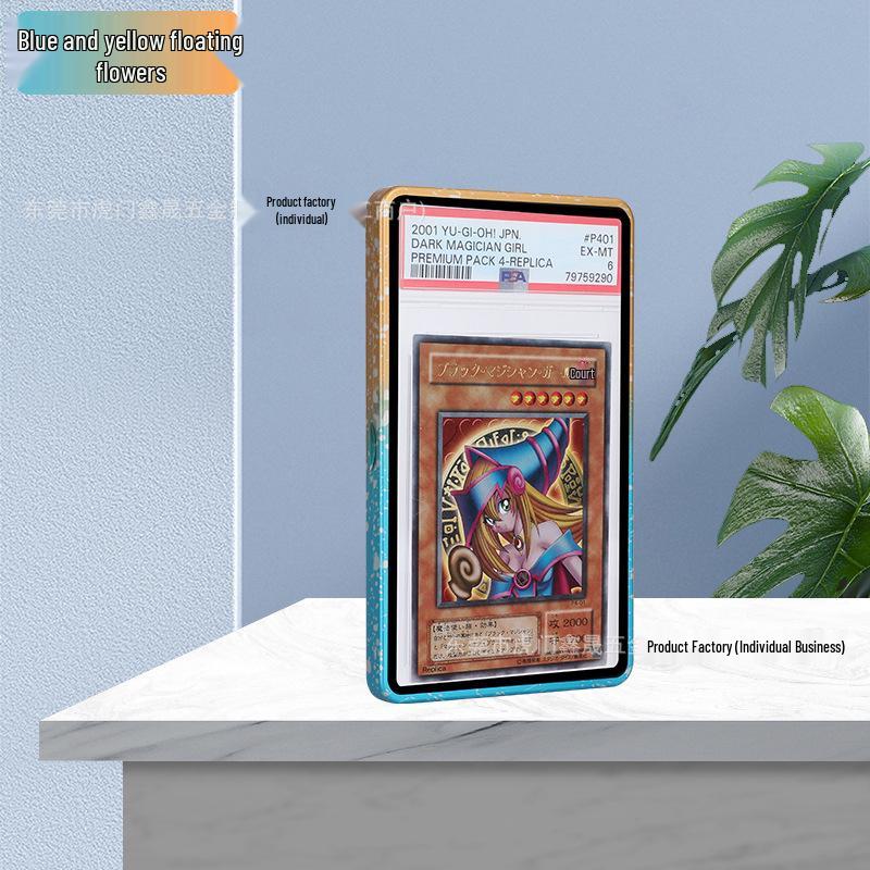 PSA Grading Card Protector: Double-Sided Magnetic Glass Metal Case for Pokemon Pikachu Star Card