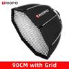 TRIOPO 55cm 65cm 90cm 120cm Foldable Octagon Softbox Bowens Mount for Sokani X100 COLBOR CL60 Godox Aputure LED Video Light