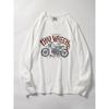 Trendy Retro Cotton Print Long-Sleeved T-shirt Motorcycle