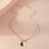 Cute Enamel Traditional Chinese Tai Chi Pendant Necklace for Couple Lovers Necklaces Chain Birthday Jewelry Gift