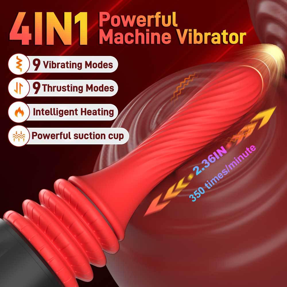 Adult Telescopic Vibration & Heating Masturbation Device with 9 Frequency Settings