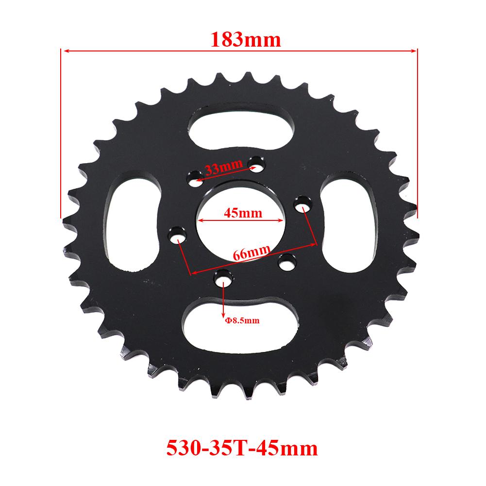 530 Kette 32Z/35Z/37Z/38Z/40Z Zähne 37mm 38mm 45mm Hinterradritzel Für ATV Quad Pit Dirt Bike Buggy Go Kart Motorrad Motor Teile
