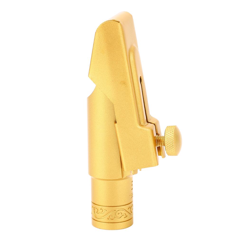 Alto Saxophone Mouthpiece with Cap Ligature Brass Metal Eb 5C Replacement for Professionals Beginner Frosted Slide Cover