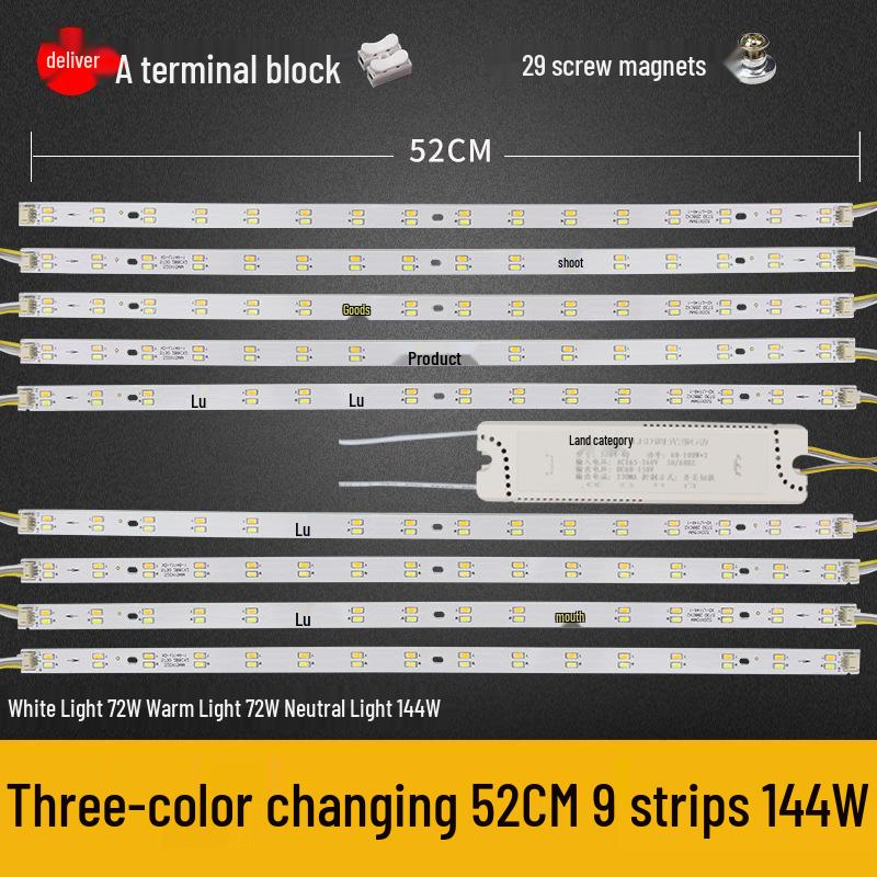 Dimmable LED Ceiling Light Panel: Dual/Triple Color Light Board & Bar