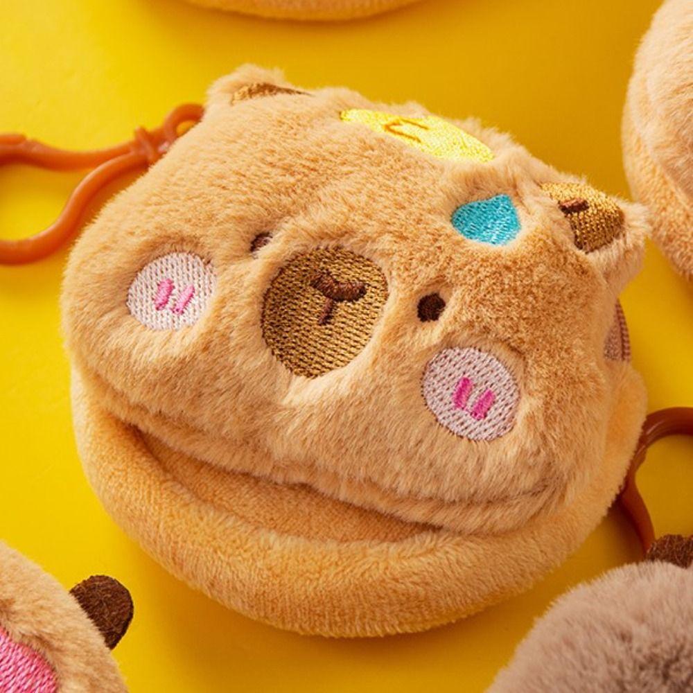 Bag Pendant Capybara Plush Purse Bag Zipper Capibara Earphone Case  Travel