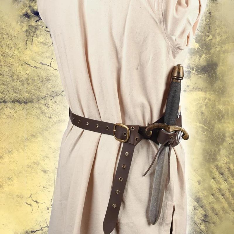 Medieval Steampunk Vintage Leather Belt Cosplay Knight Halloween Costume Accessories Fanny Pack