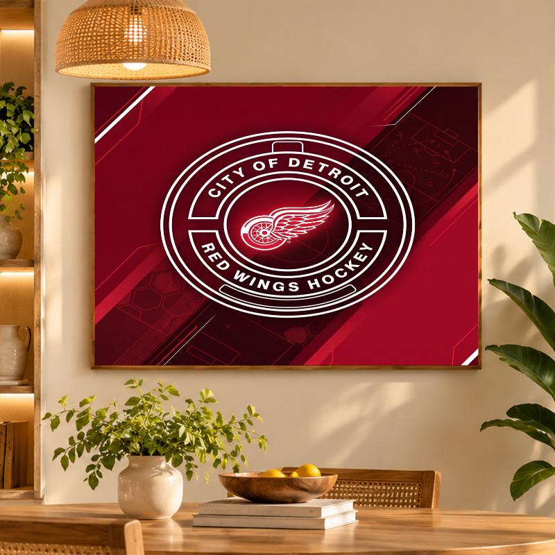 5D Diamond Painting Detroit Red Wings DIY Full Drill Diamond Art Kit Home Decoration