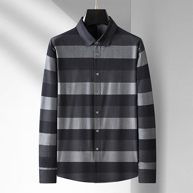 

Men s Plus Size Casual Striped Long Sleeve Shirt 200/5XL