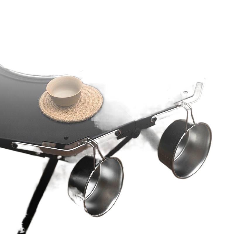 Xiao Tuo Portable Aluminum Folding Table: Camping, Barbecue, Outdoor Enclosure Tea Table - No Installation Needed.