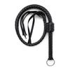 Professional Braided Leather Snake Whip with Metal Ring BDSM Bondage Bullwhip Spanking Slapper Slave Role Play Adult Sex Toy