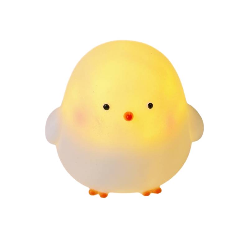

Мультяшный ночник в виде цыпленка Прикроватная лампа для атмосферы в спальне Детская светящаяся игрушка White Large
