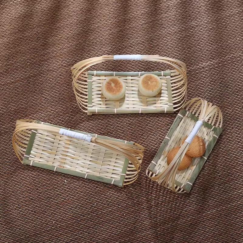 Bamboo Snack Serving Baskets - 3-Piece Set
