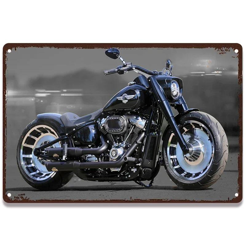 Vintage Amerikanischer Klassiker Motorrad Blechschilder Heim Wanddeko Metallschild Garage Man Cave Bar Dekorative Teller Poster