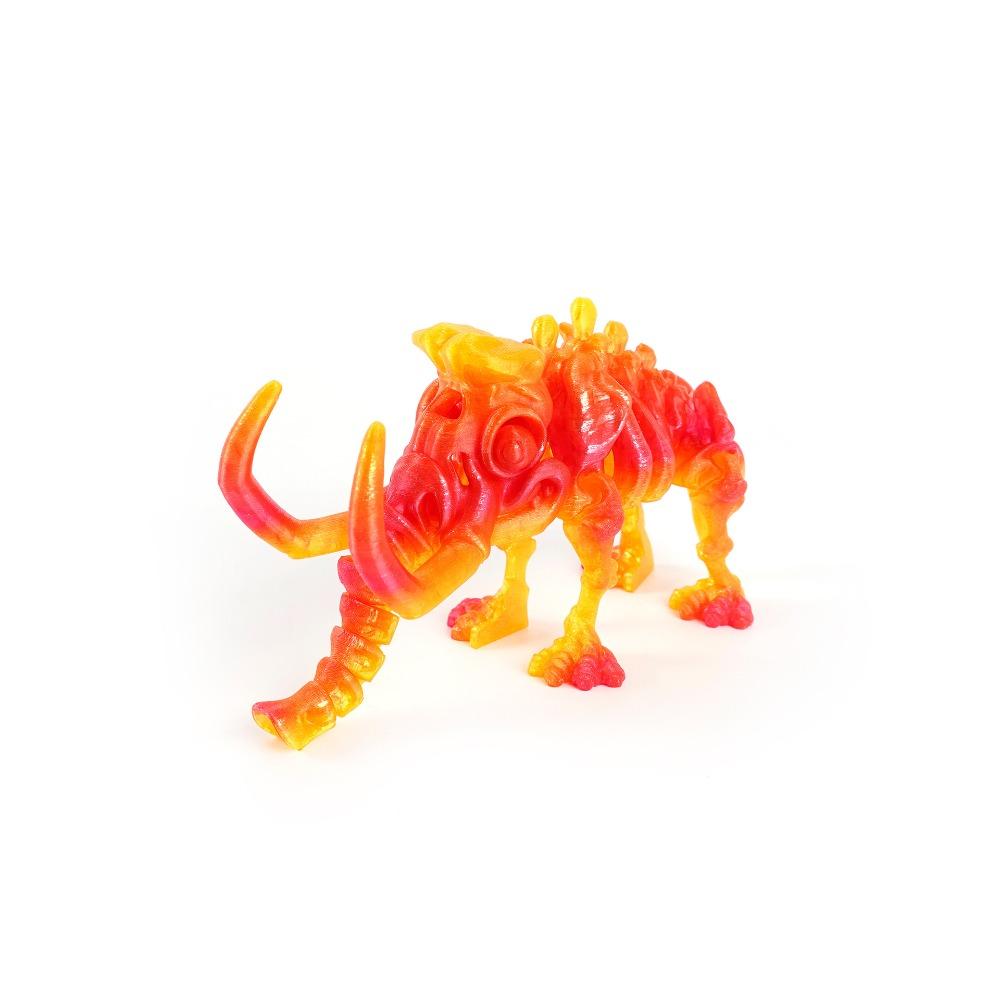 10 Colors 3D Printed Mammoth Model PLA Plastic Animal Simulation Model Children's Toy