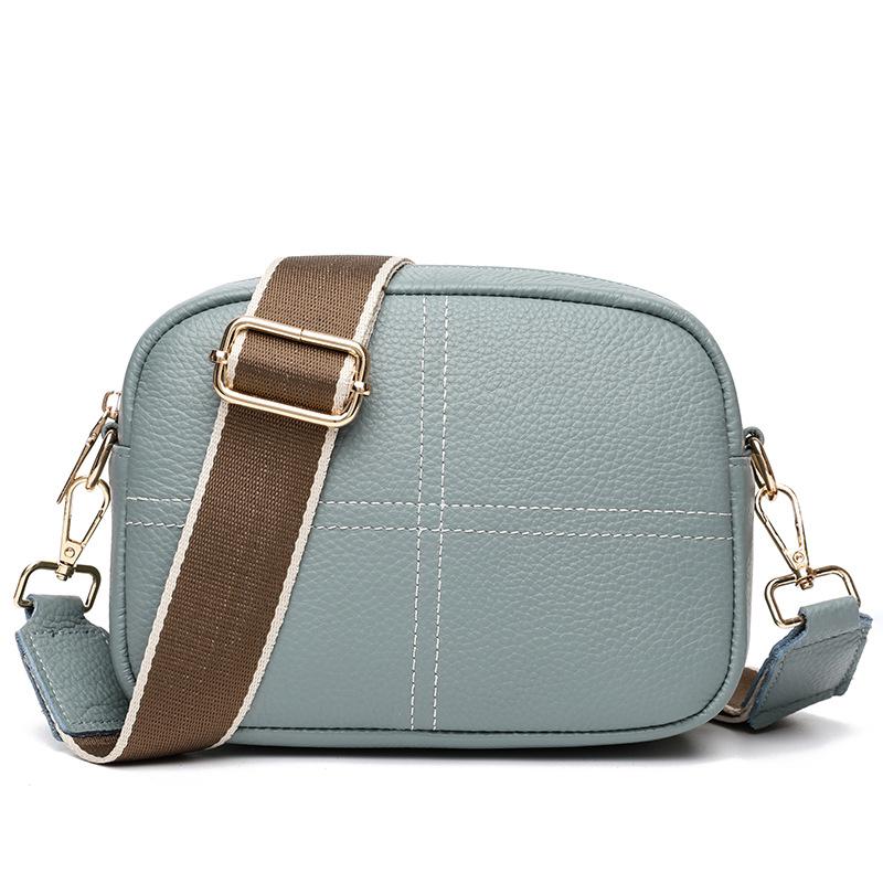Genuine leather women's bag high-end niche first-layer cowhide small square bag trendy fashion versatile single shoulder messenger bag