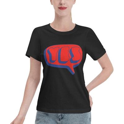 MADABO Women's Short Sleeve T-Shirt Yes Rock Band Comfortable Cotton Crewneck Tee