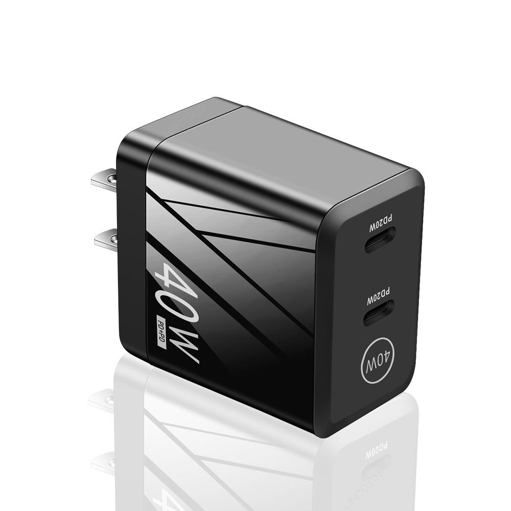 Dual Port 40W Fast Charging Type-C PD Travel Charger