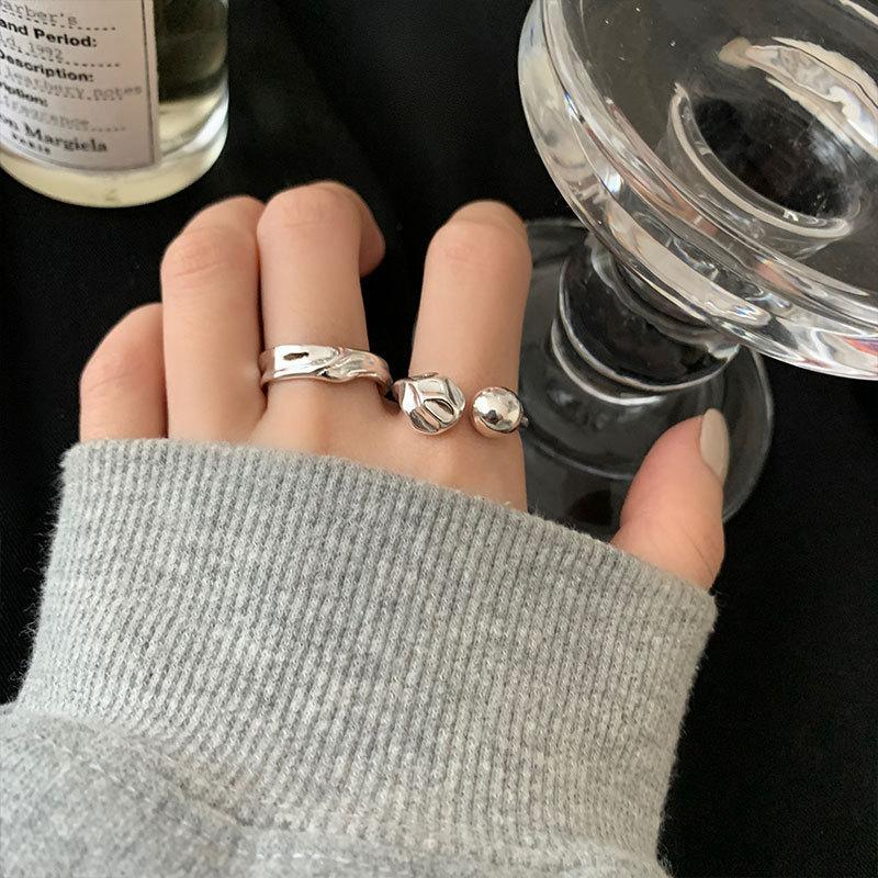 Sterling 925 Trendy Silver Geometric Shape Ring For Women Suitable For Casual And Style Formal