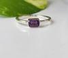 Purple Amethyst Natural Gemstone 925 Sterling Silver Ring 7.5 US A123 Gift Ring