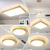 Gold Rectangular Ceiling Lamp Set for Living and Bedrooms