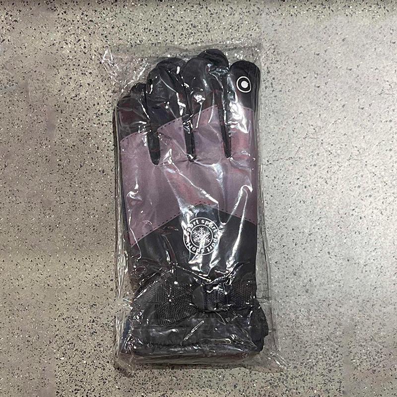 Winter Unisex Snowboard Ski Gloves Pu Leather Non-Slip Touch Screen Waterproof Motorcycle Cycling Fleece Warm Snow Gloves