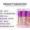 Make-up Fee Pat Puder Set Gesicht Dreidimensionales Contouring Glitzer Körperaufhellung Perlmuttfarbenes Highlight-Puder Set