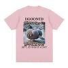 I Gooned But At What Cost Funny Pigeon  Meme T-shirt Mens Women Clothing Fashion T-shirts Cotton Casual Short Sleeve Tee Shirts