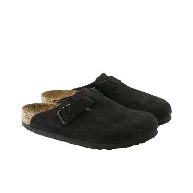 Birkenstock Boston Soft Footbed Unisex Retro Round Toe Thick Sole EVA Clogs Black Regular Fit 0660471 42