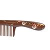 Tan Mujiang Carnation Inlaid Kingwood Comb